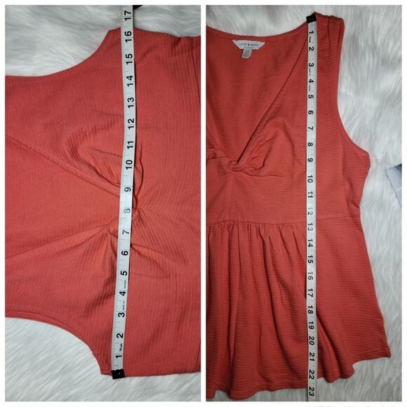 NWT|Lucky Brand Sleeveless Knot Front Peplum Top, SMALL - Picture 3 of 5